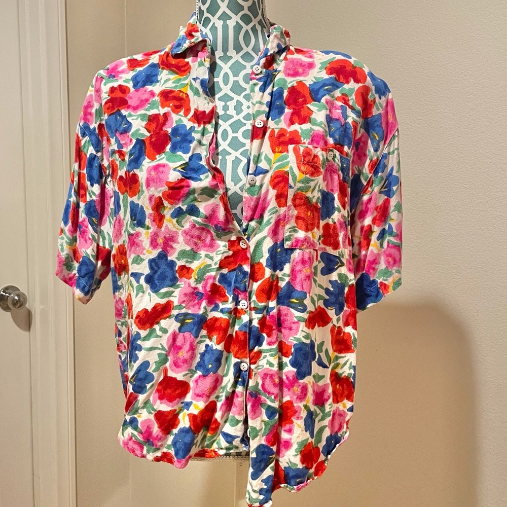 Short Circuit Vintage Floral Button Down